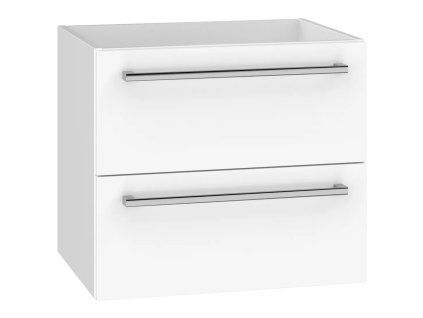 Bílá lesklá skříňka pod umyvadlo PURE 61 cm | BESTECO.cz