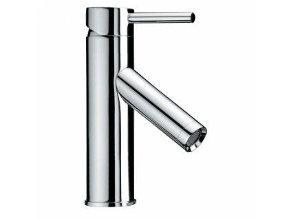 Minimalistická stojánková umyvadlová baterie Besteco Ecco s tenkou pákou v lesklém chromu.