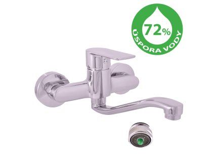 Dřezová/umyvadlová stojánková spoříc baterie VltavaEco, chrom