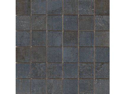 EBS Metal mozaika Iron 30x30 cm detail tmavého povrchu imitace surové oceli