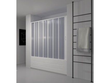 Vanová zástěna Flex 140-170x150 cm, zavírání do středu