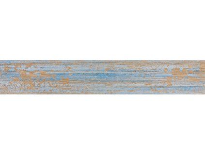 RAKO Dlažba BOARD Dekor 20x120 cm Béžovo-tyrkysová DDTVG467 – Vintage imitace dřeva R10 rektifikovaná