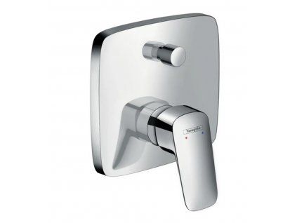 Podomítková vanová baterie Hansgrohe Logis v chromovém provedení, vrchní sada