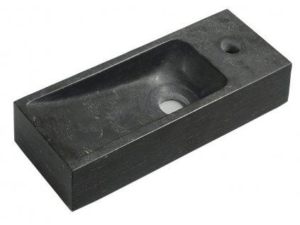 Besteco Kamenné umývátko 38x8x14 cm, antracit 2401-31