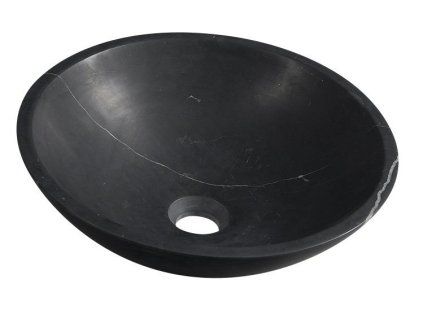 Kamenné umyvadlo průměr 40 cm, černý matný Marquin 2401-35