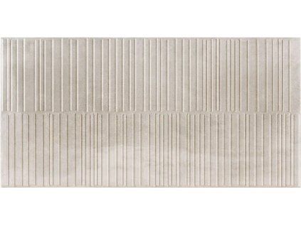 Reliéfní 3D obklad imitace betonu EBS Essen Tortora RLV 45x90 cm v barvě taupe v koupelně
