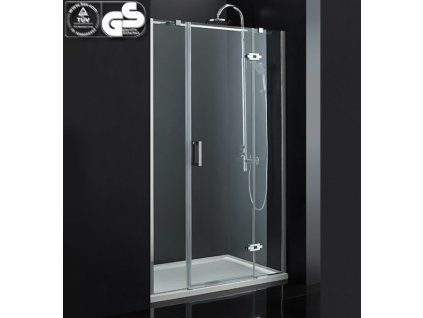 Bezrámové sprchové dveře BESTECO Sinco 120 cm z bezpečnostního skla v lesklém chromu.