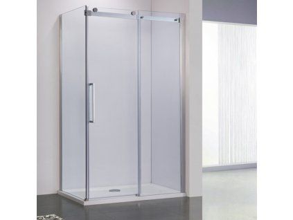 Dvoumetrový obdélníkový sprchový kout Besteco MSS 120x80 cm v provedení lesklý chrom s čirým bezpečnostním sklem.