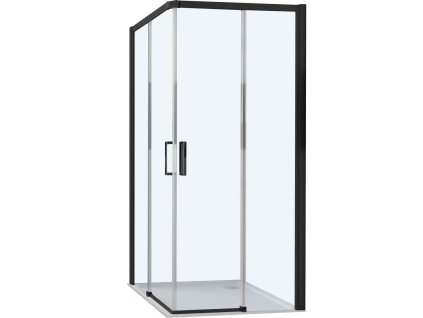 Hüppe Čtvercový Sprchový Kout Trend Easy posuvné dveře s nano úpravou Černá Mat 80x80 cm