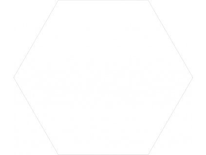 Šestihranná hexagonální dlažba Element blanco 23x27 cm v bílém odstínu.