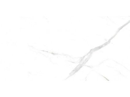 Lesklá velkoformátová dlažba imitace mramoru Baldocer Livorno Gris 60x120 cm v obývacím pokoji