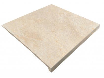 Paradyž Redstone Beige 33x33 cm béžová schodová dlažba s drážkami protiskluz R11 detail