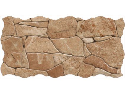 Oset Piedra Cuero 23x46 cm obklad imitace říčního kamene červenohnědá detail struktury