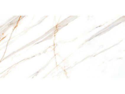 Lesklá dlažba imitace mramoru Ardenza Gold 60x120 cm v luxusním obývacím pokoji