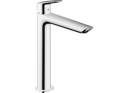 Elegantní umyvadlová baterie HANSGROHE Logis Fine 100 v chromu s úspornou technologií EcoSmart a odtokovou soupravou, kód 71258000