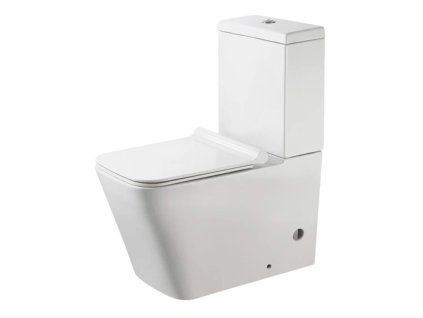 [Kód: TR2155-P] Bílé WC kombi BESTECO Urban s technologií Rimless, Soft-Close sedátkem a keramickou nádržkou (37,5x69x81,5 cm).