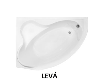 Asymetrická vana DELFINA (Varianta Nožičky k vaně - S nožičkami, Rozměr vany - 166 × 107 cm, Způsob provedení - Levé)