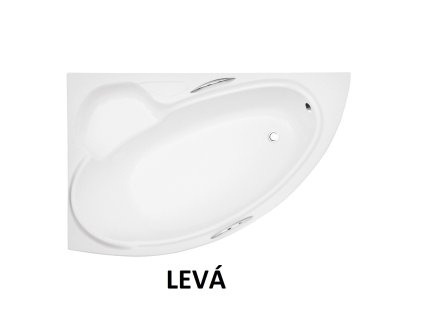 Asymetrická vana BIANKA (Varianta Nožičky k vaně - Bez nožiček, Rozměr vany - 150 × 95 cm, Způsob provedení - Levé)