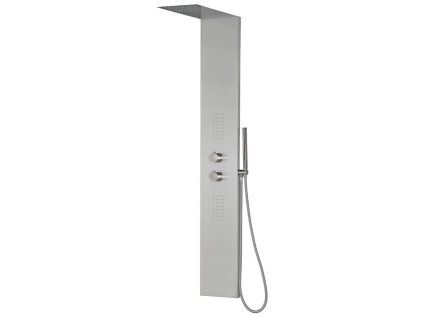 SAPHO Grace nerezový sprchový hydromasážní panel s hlavovou sprchou a masážními tryskami, kód 80020
