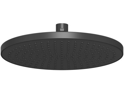 Kulatá pevná hlavová sprcha o průměru 230 mm v elegantním matně černém provedení