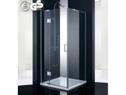 BESTECO Čtvercový sprchový kout VIVA 80x80x185 cm, levé provedení, chrom, čiré sklo