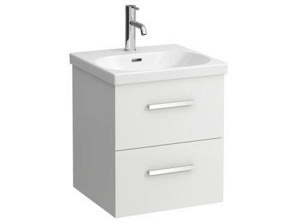LAUFEN Prémiová Skříňka pod Umyvadlo AVIN 47 cm, Závěsná, Dvě Zásuvky, Bílá Matná, Ekonomická Kolekce, Kód H4031121132201