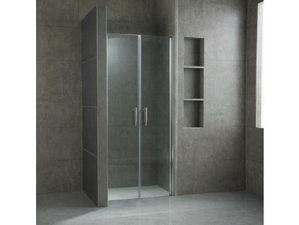 Sprchové dveře VITORIA NEW (Varianta Barva rámu - Hliník leštěný, Rozměr A - 70 , Směr zavírání - Univerzální Levé / Pravé, Výplň - Čiré bezpečnostní sklo - 6 mm)
