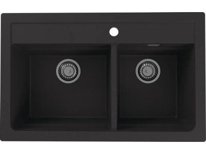 ALVEUS Atrox 50 G91 Granitový dvoudřez bez odkapu, 79x50cm, carbon