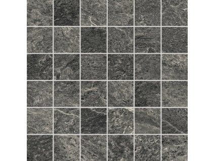 RAKO Core DDM05875 černá mozaika 30x30 cm do sprchového koutu detail povrchu imitace betonu