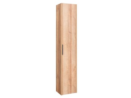 Vysoká závěsná koupelnová skříňka Loft 32x27x170 cm v dekoru dub