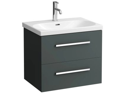 Besteco Šedá závěsná skříňka pod umyvadlo AVIN 60,4 cm, matný povrch