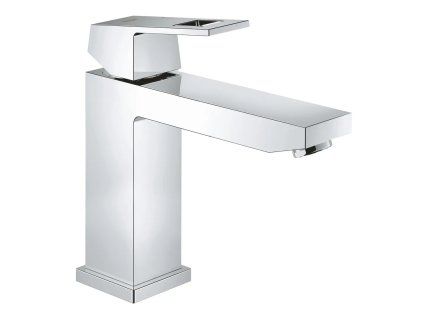 Hranatá umyvadlová baterie GROHE Eurocube velikost M s výpustí, chromový povrch, kód 23446000