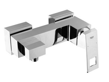 Luxusní nástěnná sprchová baterie GROHE Eurocube v chromovém provedení s hranatým designem, kód 23145000