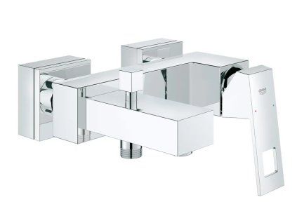 Nástěnná vanová baterie GROHE Eurocube v chromovém provedení s hranatým designem, kód 23140000