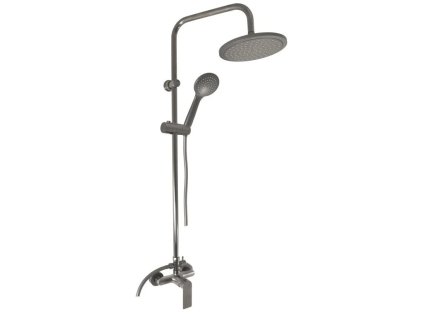 Kompletní sprchový systém s baterií, hlavovou a ruční sprchou NL182 v barvě metal grey