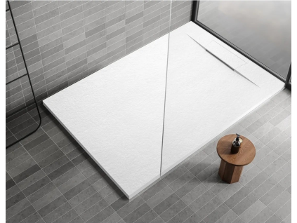 Besteco Sprchová vanička Nilo 140x70 cm, litý mramor, blanco