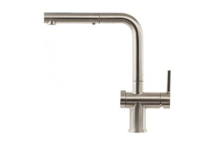 BESTECO Franke Active Twist nerezová dřezová baterie 2v1 s vytahovací sprškou a ovládáním výpusti dřezu, kód 115.0669.768