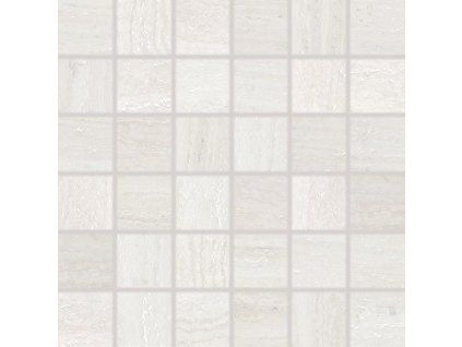 Rektifikovaná mozaika RAKO ALBA 30x30 (DDM06730), tloušťka 10 mm. Imitace travertinu, barva slonová kost. Protiskluz R10 B, ideální do sprchy.