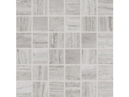 RAKO ALBA DDM06733 šedá mozaika 30x30 cm imitace travertinu detail matného povrchu