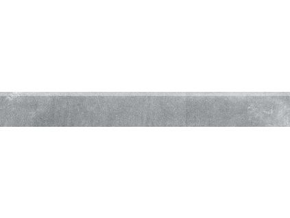 RAKO Rebel DSA89741 šedý sokl 9,5x80 cm detail betonového povrchu a zaoblené hrany