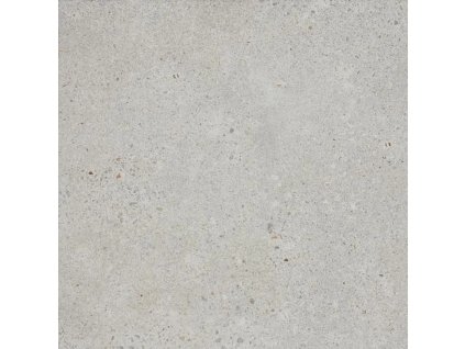 RAKO Piazzetta DAK62788 světle šedá dlažba 60x60 cm detail struktury terazza a rektifikované hrany