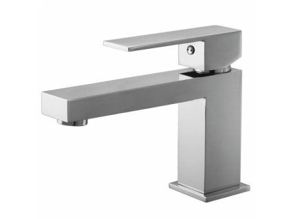 Hranatá umyvadlová baterie BESTECO Venezia v chromovém provedení (výška 160 mm).