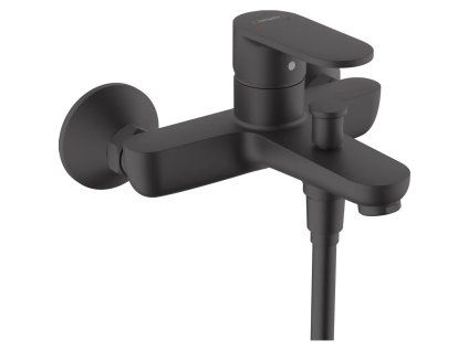 Designová nástěnná vanová baterie HANSGROHE Vernis Blend v moderním provedení černá matná s technologií AirPower, kód 71440670