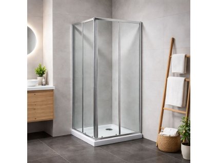 Besteco - Čtvercový sprchový kout Randa 80x80 cm, čiré bezpečnostní sklo