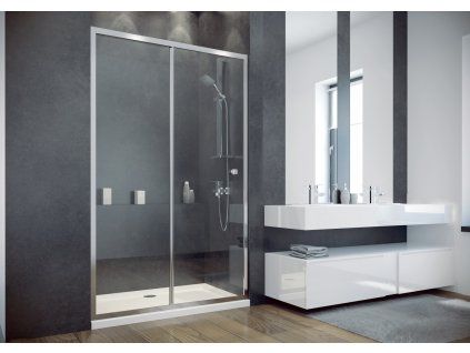 Besteco Posuvné sprchové dveře Duo Slide 110x195 cm, čiré bezpečnostní sklo 6 mm