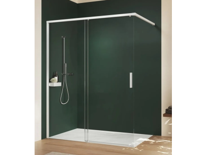 Posuvné sprchové dveře HÜPPE Vita pure 100 cm, bílý rám, čiré sklo s úpravou Anti-Plaque, kód VA0004182322