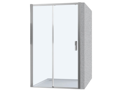 Moderní posuvné sprchové dveře EBS Trend Easy 140 cm levé, chromové profily, výška 200 cm, sklo s Antiplaque úpravou, kód C25311.069.322