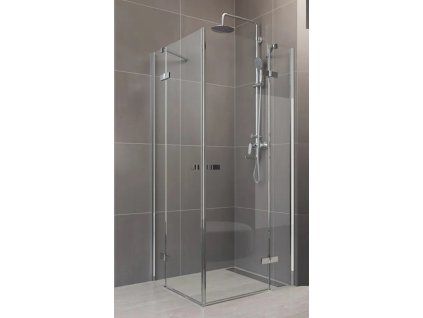 Velký čtvercový sprchový kout EBS Tango 110x110 cm výška 200 cm leštěný chrom pantové otevírací dveře bezpečnostní 6mm sklo povrchová úprava EASY CLEAN