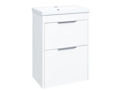 Závěsný koupelnový set LOFT s umyvadlem 51x72x40 cm v bílé barvě