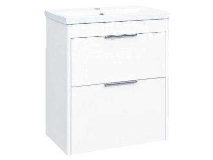 Závěsný koupelnový set LOFT s umyvadlem 61x72x40 cm v bílé barvě